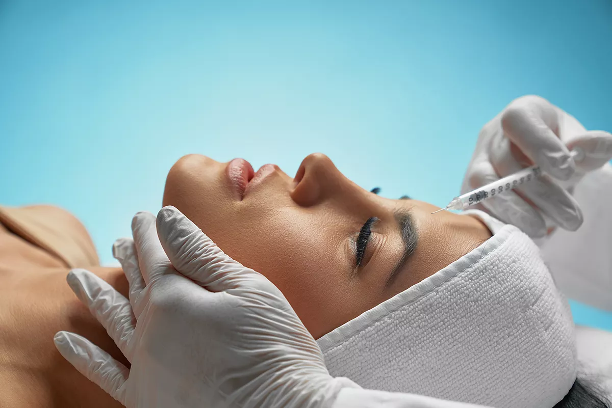 Injection de Botox sur le front